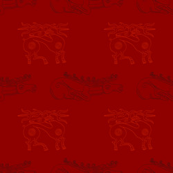 Seamless pattern with ancient scythian art vector