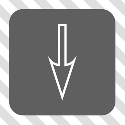 Sharp arrow down rounded square button vector