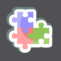 Sticker puzzles suitable for programming symbol vector