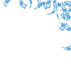 bitcoin internet currency notes falling floating vector image