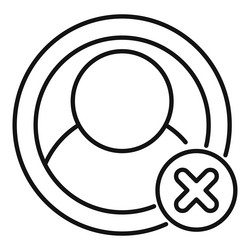 delete account icon showing user is removing vector image