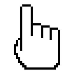 mouse cursor pixel icon web click symbol computer vector