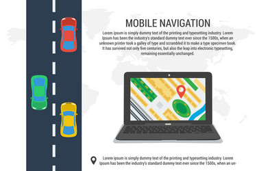 poster of computer navigation system vector image
