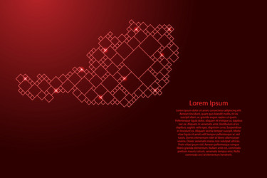 Austria map from red pattern a grid vector