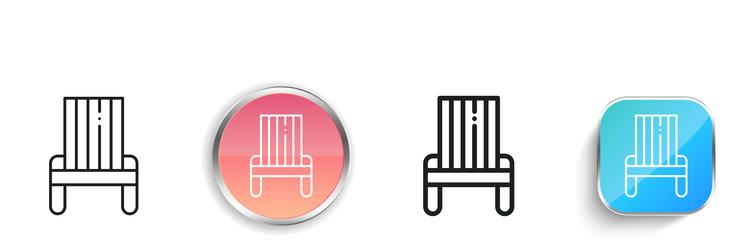 hammock icon thin linear regular and button style vector image