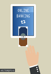 Online banking vector