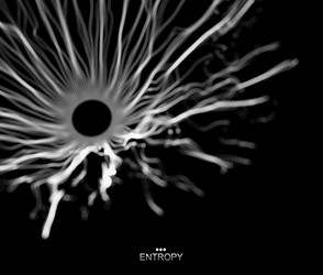 array with dynamic particles 3d technology style vector image