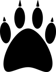 black paw icon isolated on white background Vector Image