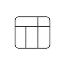 table layout icon set web excel data symbol vector image