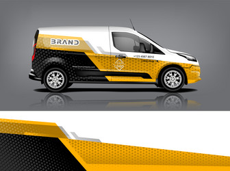 van wrap design sticker and decal Vector Image