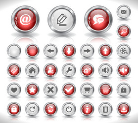 Web Buttons & Icons vector image