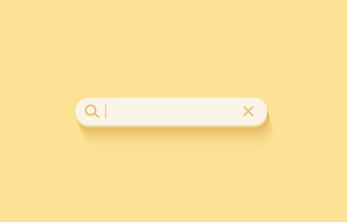 3d search bar browser button for website and ui vector image