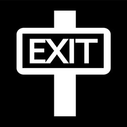 Exit icon design vector