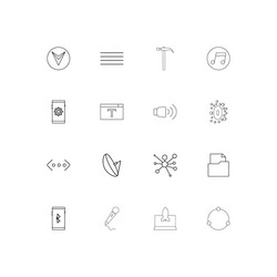 Internet of things linear thin icons set outlined vector