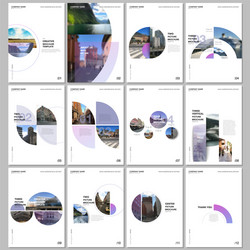 minimal brochure templates with circles colorful vector image
