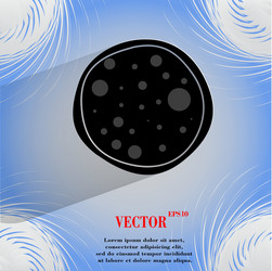 pizza flat modern web button on a geometric vector image