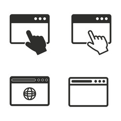 Browser Icon Set - Web Interface vector image
