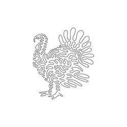 continuous curve one line drawing of large fan vector image