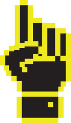 cursor concept in form of hand shape vector image