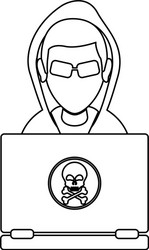 Hacker representation icon image vector