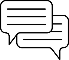 speech bubble with notes line icon design vector image