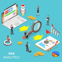 Web Analytics Isometric Concept vector image
