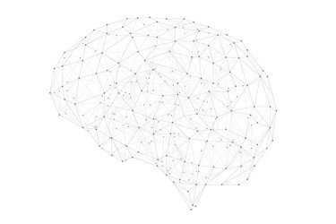 artificial neural network brain vector image