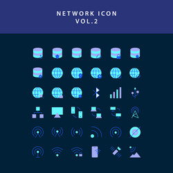 cloud computing network flat style design icon vector image