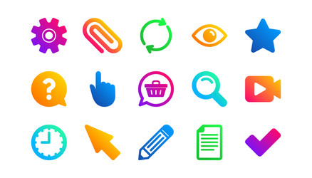 Document time and question mark icons search vector