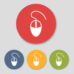 flat computer mouse icons vector image