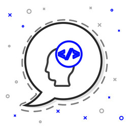 line web design and front end development icon vector image