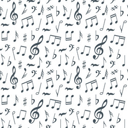 musical notes seamless pattern background vector