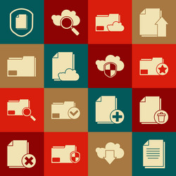 set document delete file folder vector image