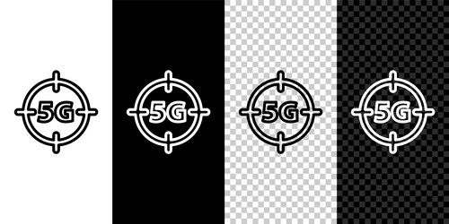 set line 5g new wireless internet wifi connection vector image