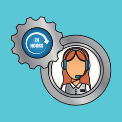 technical service and call center icon design vector image