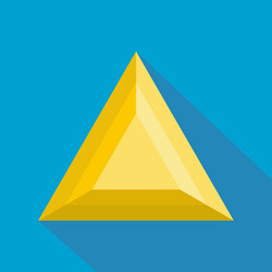 triangular adamant icon flat style vector image
