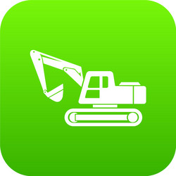 digging machine icon simple style vector image