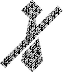 frorbidden man tie recursive collage itself vector image