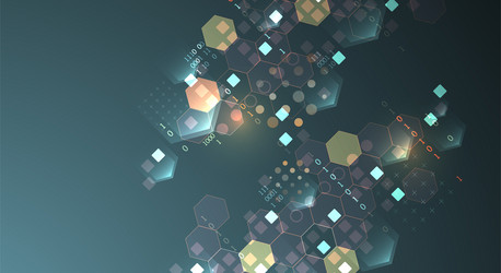 geometric abstract background with hexagons vector image