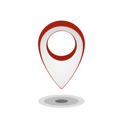 map pointer icon isolated on white gps location vector image