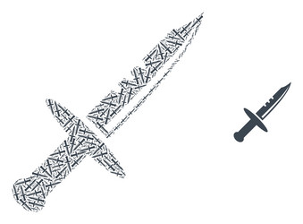 Sword recursion mosaic self items vector