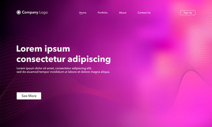 Abstract background website landing page template vector