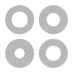 abstract geometric circle patterns elements vector