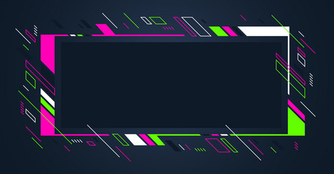 artistic colorful frame with different elements vector image