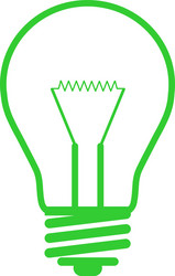 bulb green vector