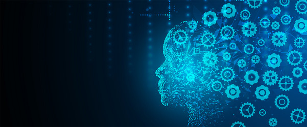 conceptual technology of artificial intelligence vector image