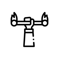 juggling icon thin linear style design isolated vector image