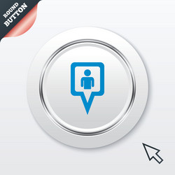 map pointer user sign icon marker symbol vector image