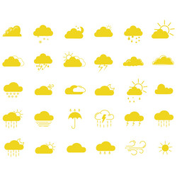 clouds icons set of in different form vector image