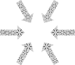 compact arrows recursive mosaic itself items vector image